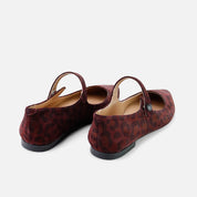 Wine Leo Velour Leather Mary Janes | Eli 1957