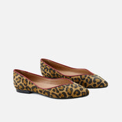 Pointed-toe animal print ballet flats | Eli 1957