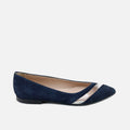 Papanatas Blue Sheer Suede Ballerina | Eli 1957