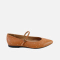 Pointed Mary Janes with a buckle in Cathay leather Papanatas | Eli 1957