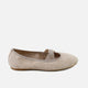 Bailarinas Ballet Elasticos piel velour camel Papanatas | Eli 1957