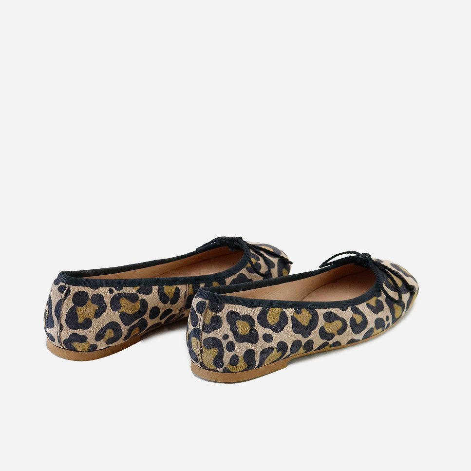 Bailarinas piel velour big leo Punta Cuadrada  Papanatas | Eli 1957