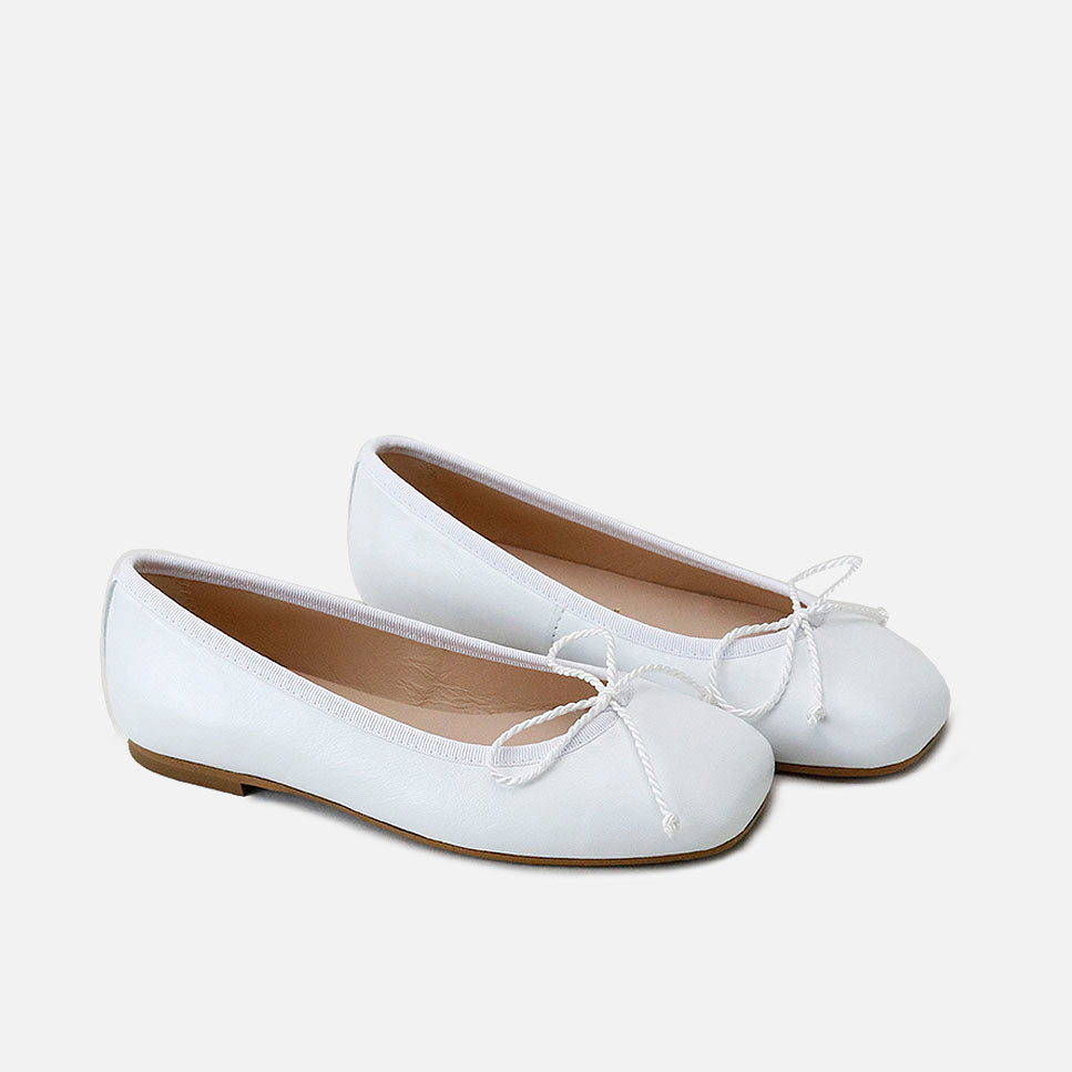 Bailarinas piel blanca Punta Cuadrada  Papanatas | Eli 1957