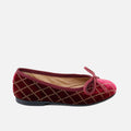 Papanatas Burgundy Crystal Bow Ballerinas | Eli 1957