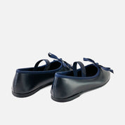 Papanatas Blue Nappa Leather Ballerina Glove | Eli 1957