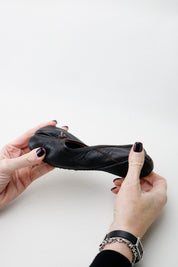 Eli blue leather Japanese-inspired ballerinas | Eli 1957