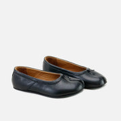 Ballerines en cuir noir d'inspiration japonaise Eli | Éli 1957