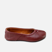 Eli burgundy leather Japanese-inspired ballerinas | Eli 1957