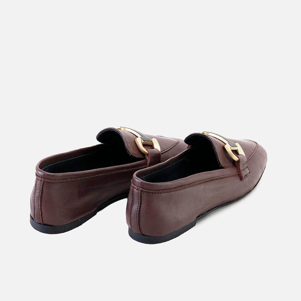 Mocasines guante hebilla piel guantino berry Papanatas | Eli 1957