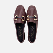 Mocasines guante hebilla piel guantino berry Papanatas | Eli 1957