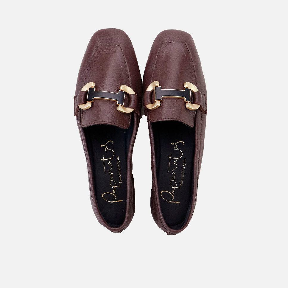 Mocasines guante hebilla piel guantino berry Papanatas | Eli 1957