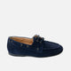 Nauticos de  piel serraje Azul Papanatas | Eli 1957