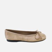 Verona taupe leather cord ballet flats | Eli 1957
