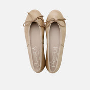 Verona taupe leather cord ballet flats | Eli 1957
