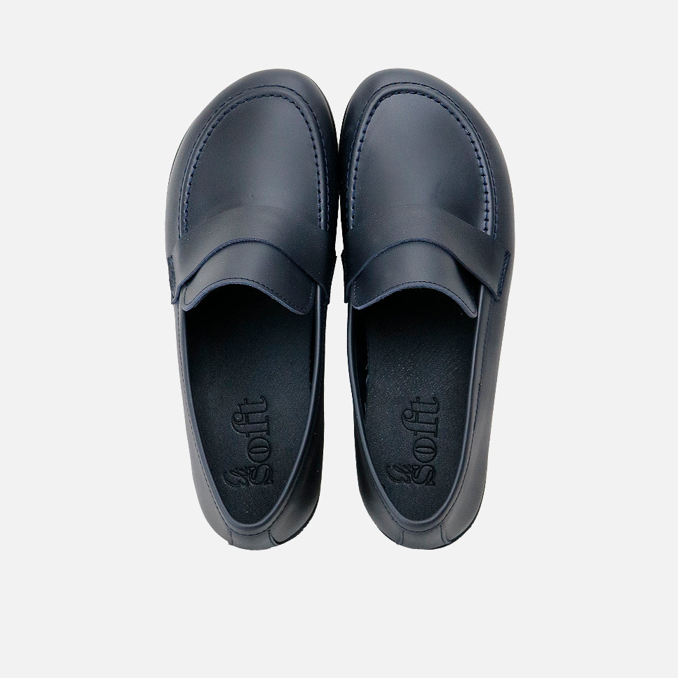 Mocasines barefoot de piel napa azul Elisoft | Eli 1957