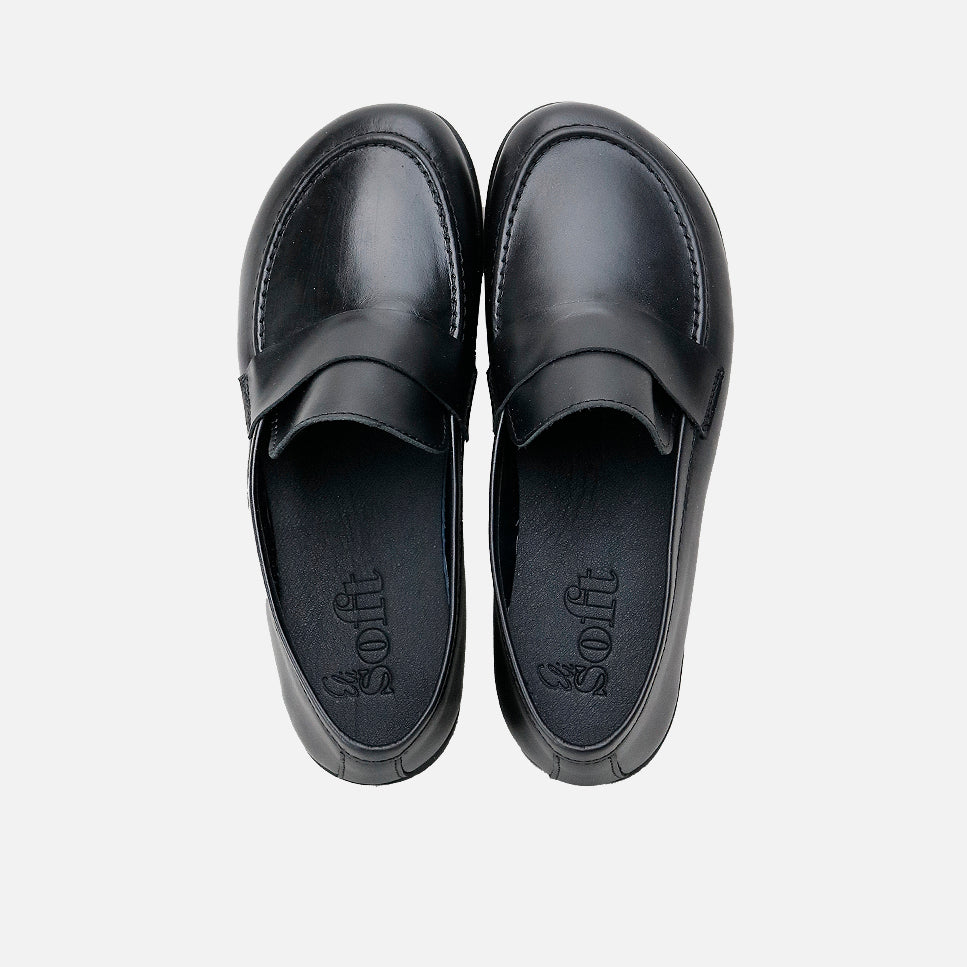 Mocasines barefoot de piel napa negro Elisoft | Eli 1957