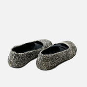 Bailarinas barefoot de piel potro pompon con bandas elasticas Elisoft | Eli 1957