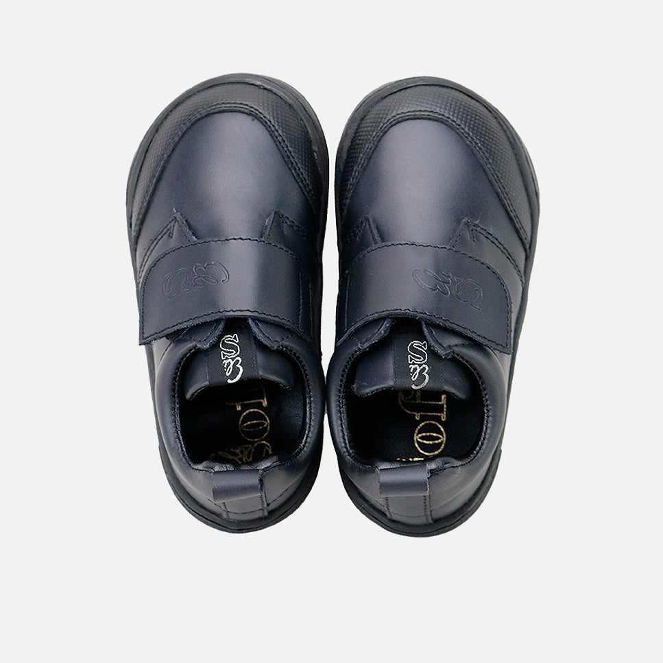 Elisoft blue nappa leather barefoot school sneakers | Eli 1957