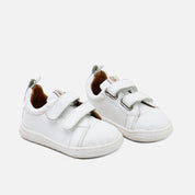 Deportivos barefoot doble correa piel napa blanco Elisoft | Eli 1957