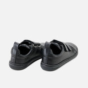Elisoft black napa leather double-strap barefoot trainers | Eli 1957