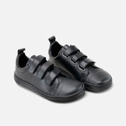 Elisoft black napa leather double-strap barefoot trainers | Eli 1957