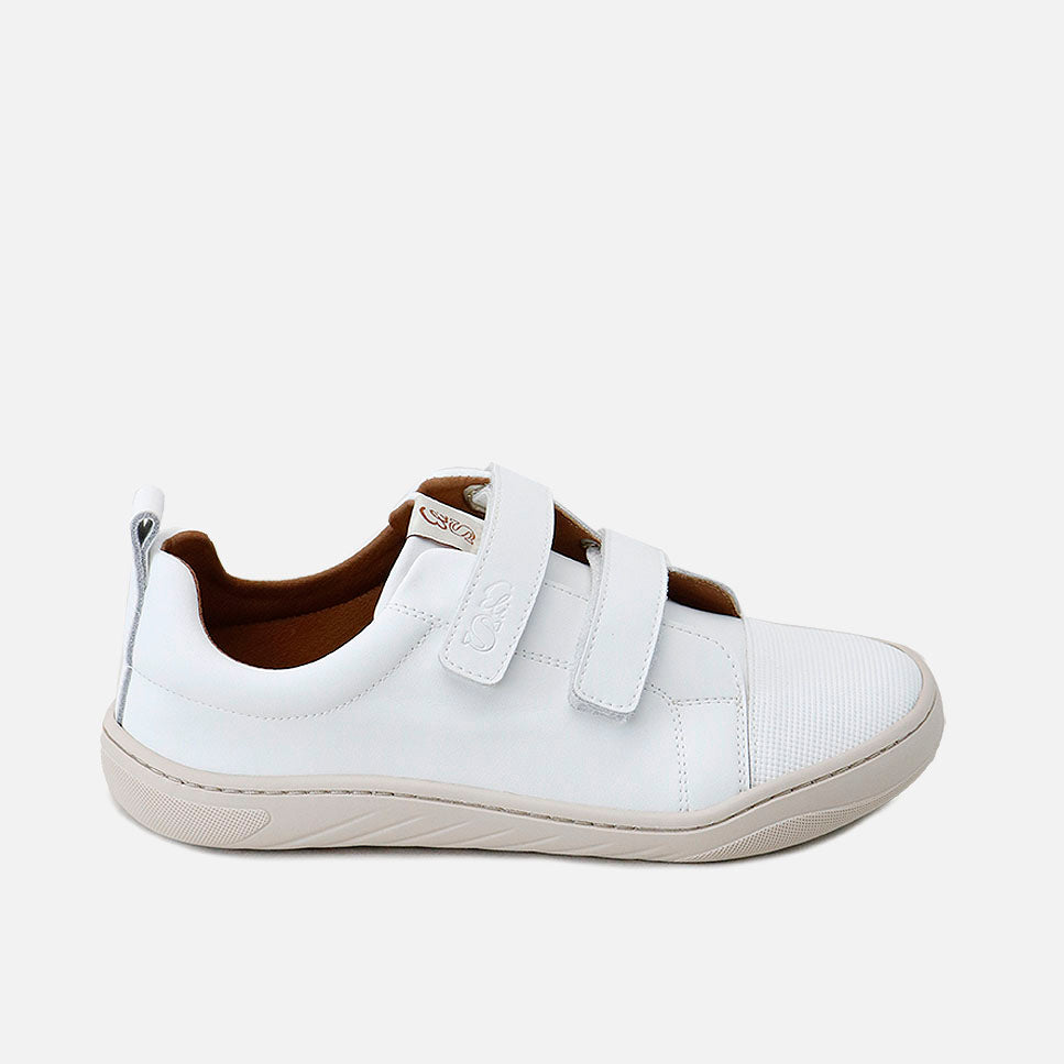 Deportivos barefoot doble correa piel napa blanco guesso Elisoft | Eli 1957