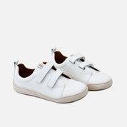 Deportivos barefoot doble correa piel napa blanco guesso Elisoft | Eli 1957