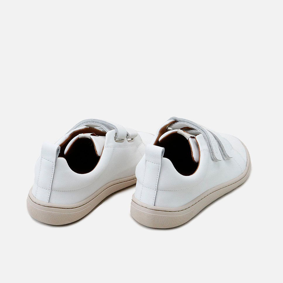 Deportivos barefoot doble correa piel napa blanco guesso Elisoft | Eli 1957