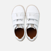 Deportivos barefoot doble correa piel napa blanco guesso Elisoft | Eli 1957