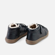 Barefoot boot with interior fur lining, black nappa leather Elisoft | Eli 1957