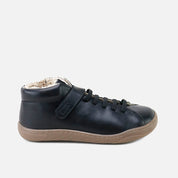 Barefoot boot with interior fur lining, black nappa leather Elisoft | Eli 1957