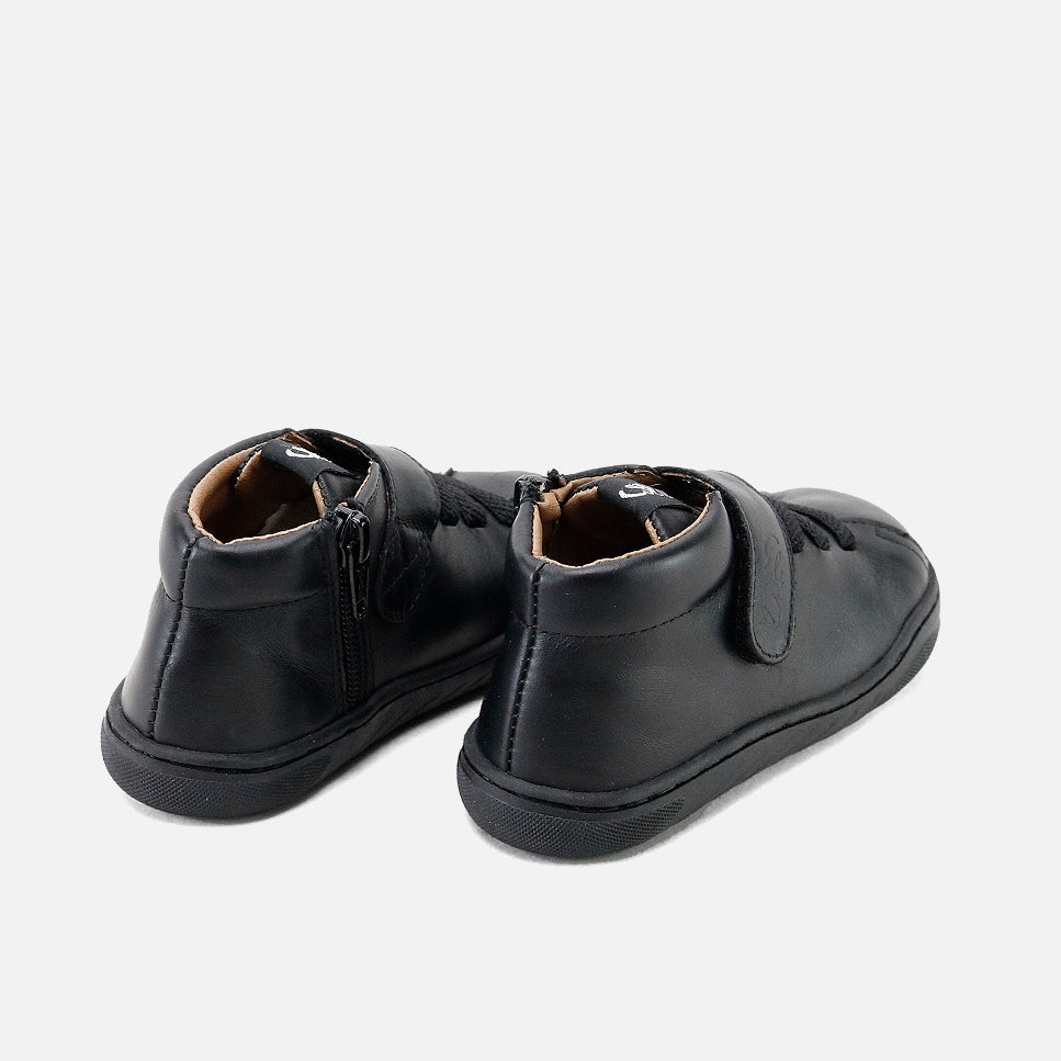 Elisoft black nappa leather barefoot boot | Eli 1957