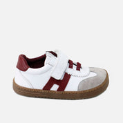 Barefoot H sneakers in burgundy perline velour leather Elisoft | Eli 1957