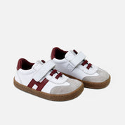 Barefoot H sneakers in burgundy perline velour leather Elisoft | Eli 1957