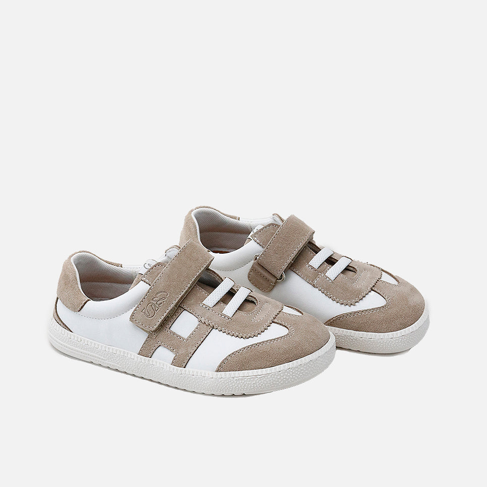 Deportivos barefoot H piel velour camel Elisoft | Eli 1957