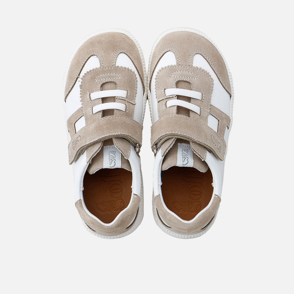 Deportivos barefoot H piel velour camel Elisoft | Eli 1957