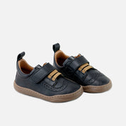 Deportivos barefoot picados piel guantino negro Elisoft | Eli 1957