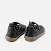 Deportivos barefoot picados piel guantino negro Elisoft | Eli 1957