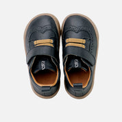 Deportivos barefoot picados piel guantino negro Elisoft | Eli 1957