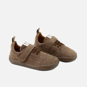 Deportivos barefoot picados piel velour cafe Elisoft | Eli 1957