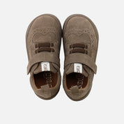 Deportivos barefoot picados piel velour cafe Elisoft | Eli 1957