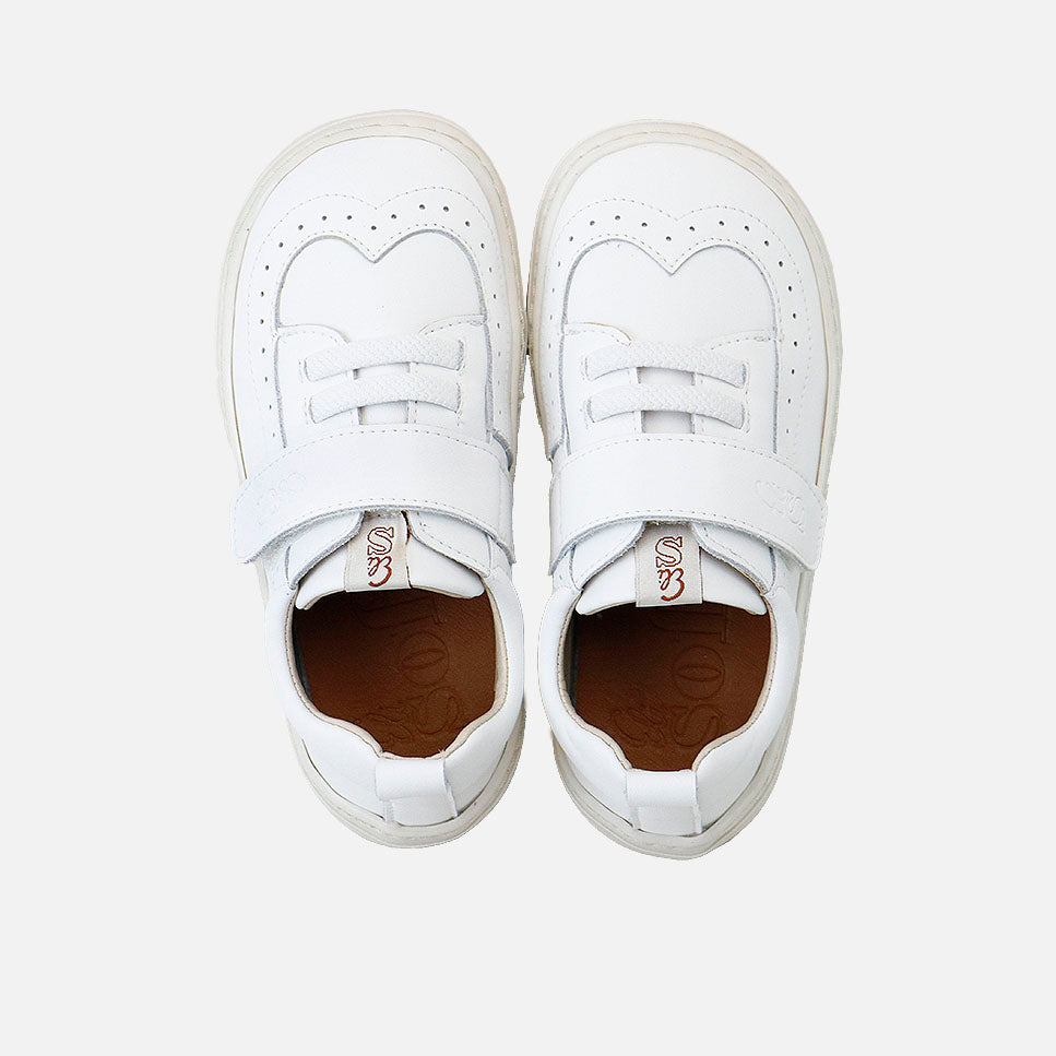 Deportivos barefoot picados piel napa blanco Elisoft | Eli 1957