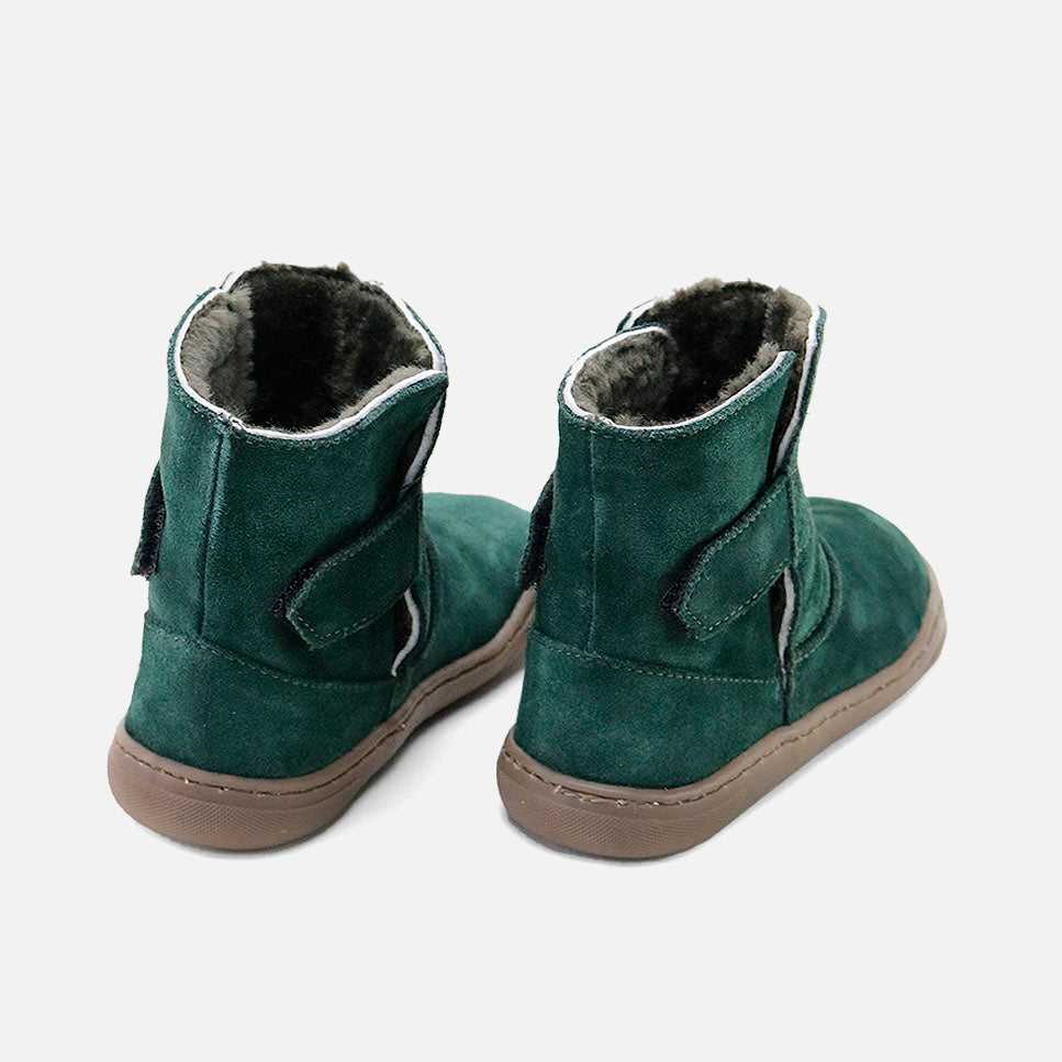 Barefoot boots in English leather, bottle style, fur lining, Elisoft | Eli 1957