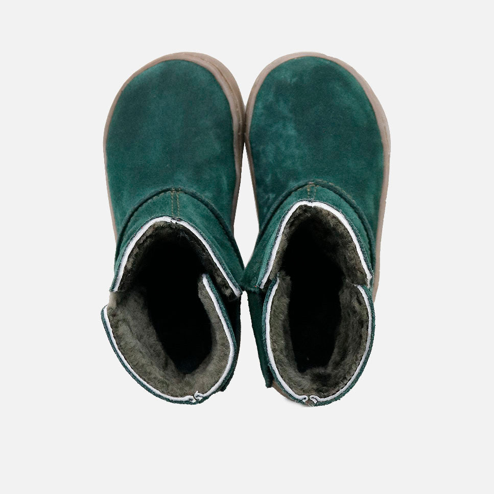 Barefoot boots in English leather, bottle style, fur lining, Elisoft | Eli 1957