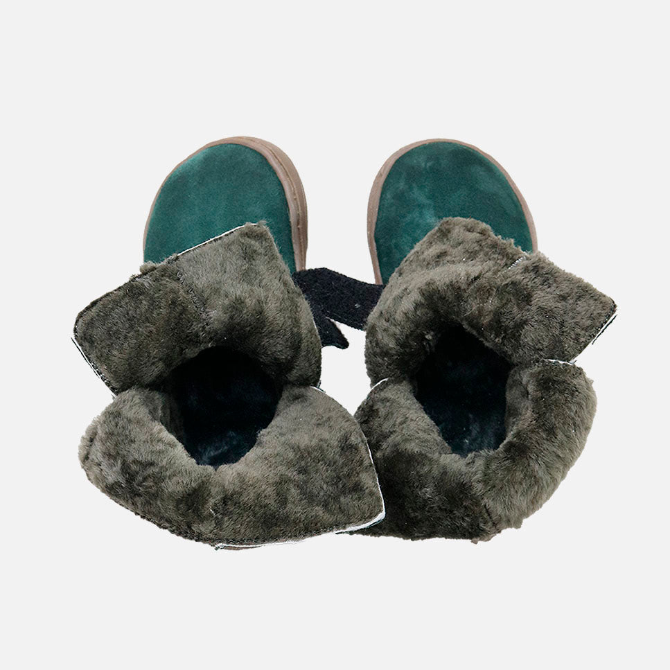 Barefoot boots in English leather, bottle style, fur lining, Elisoft | Eli 1957