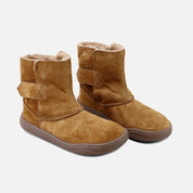 Botas barefoot  piel velour sahara forro pelo Elisoft | Eli 1957
