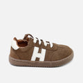 Barefoot H lace-up sneakers in alpaca velour leather Elisoft | Eli 1957