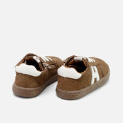 Barefoot H lace-up sneakers in alpaca velour leather Elisoft | Eli 1957