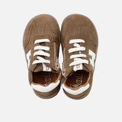 Barefoot H lace-up sneakers in alpaca velour leather Elisoft | Eli 1957
