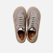 Barefoot sneakers H lace-up leather velour wenge star multi Elisoft | Eli 1957